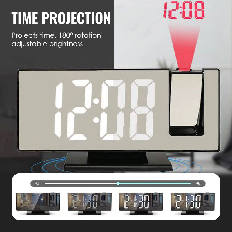 ⏳Time-limited Special⏰LED Mirror Projection Alarm Clock🕰️ – cactustd