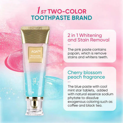 💖🦷 Niacinamide Whitening Toothpaste - Instant Pearl Effect, Fights Stains and Strengthens Enamel ✨📦