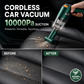 🚗 LIMITED-TIME 50% OFF! 💨 Cordless Car Vacuum – Strong Suction, Lightweight, Washable Filter ✨