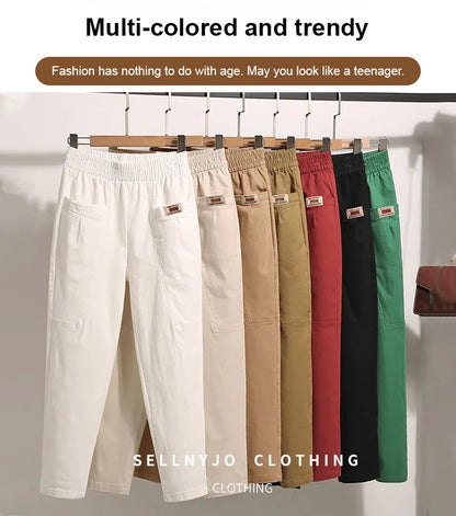 💕New Year Hot Sale 49% OFF💕💝Women's Elastic Waist Cotton Pants💝BUY 2 Get Free Shipping！