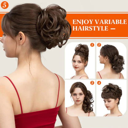 👱♀️ LIMITED-TIME 49% OFF! ✨ Clip-In Messy Side Comb Hair Bun – Instant Voluminous Updo, Heat Resistant 🎀