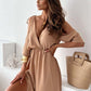💖👗Limited Sale 50% OFF🌹 Women’s Elegant Sexy V Neck Side Slit Dress - Show Off Your Charming Curves, Radiate Elegance!