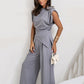 🌸【Spring Specials】Women’s Elegant Solid Color Two-Piece Set 🌸 | Sculpting High-Waist Pants + Bustier Top | Wrinkle-Free Fabric