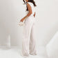 🌸【Spring Specials】Women’s Elegant Solid Color Two-Piece Set 🌸 | Sculpting High-Waist Pants + Bustier Top | Wrinkle-Free Fabric