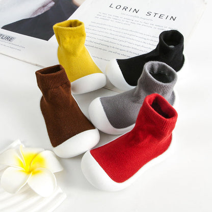 Baby Soft Breathable Non-Slip Rubber Sole Walking Sock Shoes
