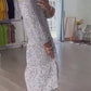 Leopard Print White Casual Dress with Pockets