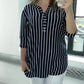 ⏳ Limited time 50% off! 💥Women's Striped V-Neck Blouse（The more you buy, the higher the discount）