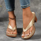 ⏳ Limited time 50% off! 💥Women’s Summer Chunky Heel Flip Flops（The more you buy, the higher the discount）