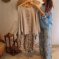 💕Women's Loose Fit Blouse & Floral Printed Wide-Leg Pants Set