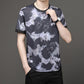 Men's Casual Bamboo Ink Style Breathable Crew Neck T-Shirt