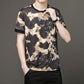 Men's Casual Bamboo Ink Style Breathable Crew Neck T-Shirt