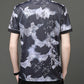 Men's Casual Bamboo Ink Style Breathable Crew Neck T-Shirt