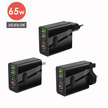 🔥New Hot Selling❤️‍🔥 [Practical Gift] 65W Multiple-Ports Fast Charger