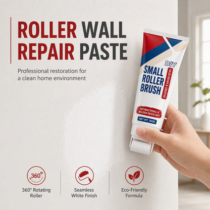 🥳💞64K+ SOLD🧱🖌️✨Waterproof Wall Repair Paste with Integrated Small Roller Brush🏠