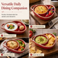 🍲🎨 Retro Ceramic Divided Baking Dish — Separate Compartments for Perfect Results ✨