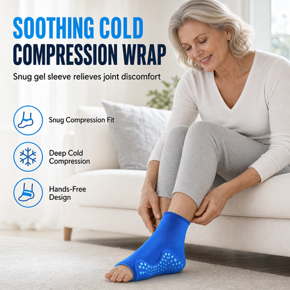 📢 50% OFF! ✨ Gel Ankle Cooling Sleeve – Flexible Fit & Slip-On Compression for Everyday Comfort ❤️