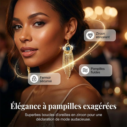 ⏳Limited-time 50% off⏰Elegant bow-shaped earrings with zircon and long dangles👂🎆📿