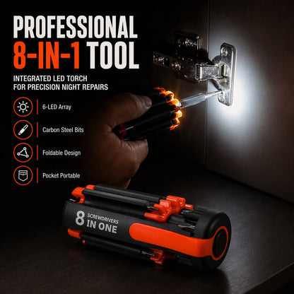 🎁2027 New Arrivals 66% OFF💥 Folding Multi-Bit Screwdriver with LED
