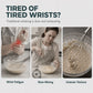 🥚✨ Semi-Automatic Stainless Steel Egg Whisk | Press Rotating Hand Mixer, No Electricity Needed, Baking Cream Stirrer Kitchen Gadget